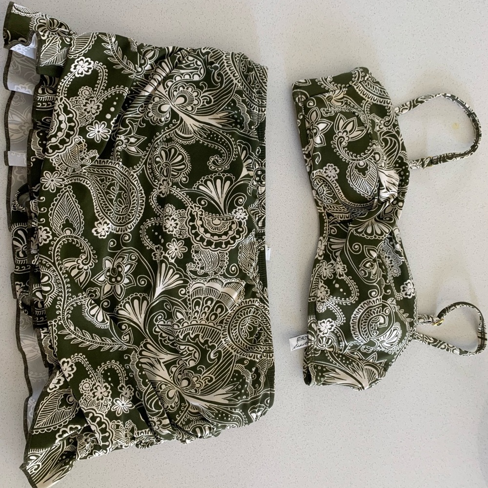 Athena Eddie Bauer Swim Skirt and Bikini Top